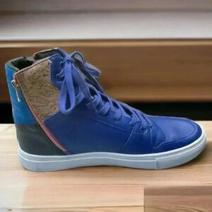 Creative Recreation Men's Size 10 Adonis Blue and Orange High Top Sneakers